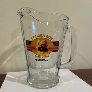 Labrador Bird Dog Golden Boy Glass Beer Pitcher - Clear